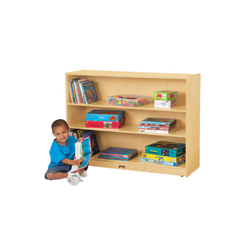 Jonti-Craft Super-Sized Adjustable Mobile Straight-Shelf