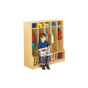 Jonti-Craft 5 Section Coat Locker with Step