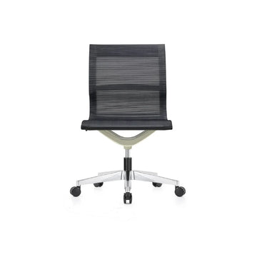Kinetic White Frame Designer Spider Mesh Chair - No Arms