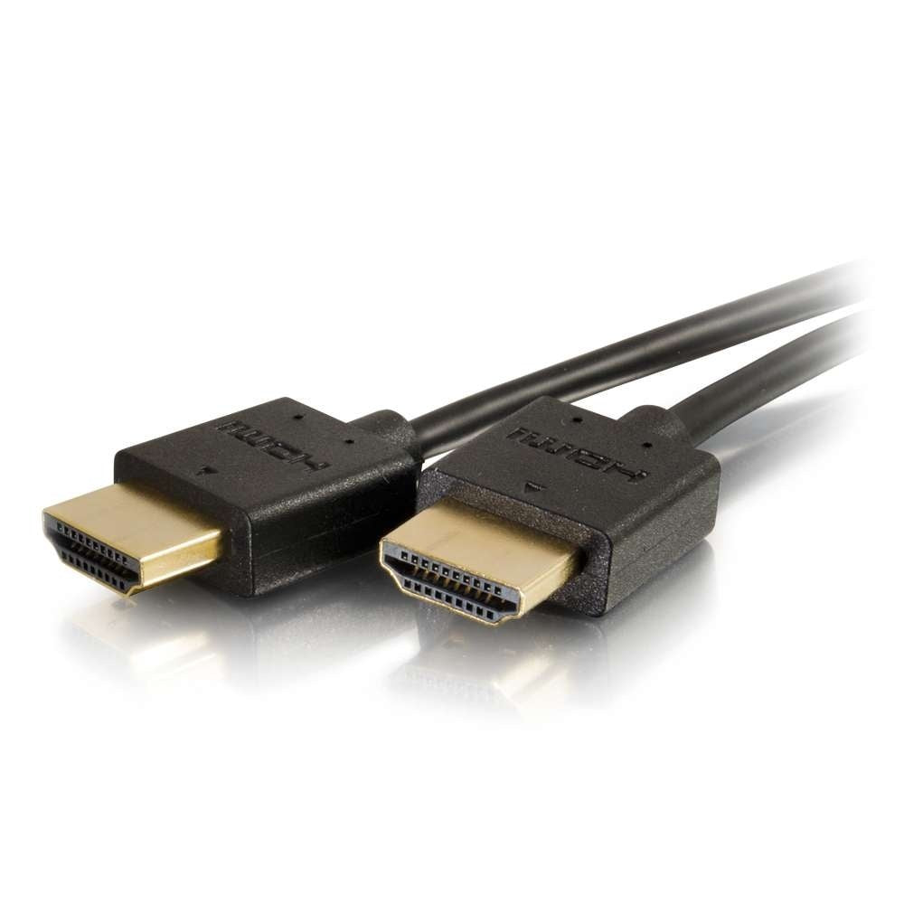 C2G 3ft (0.9m) Plus Series Slim Flexible HDMI™ Cable with Low Profile Connectors – 4K 60Hz