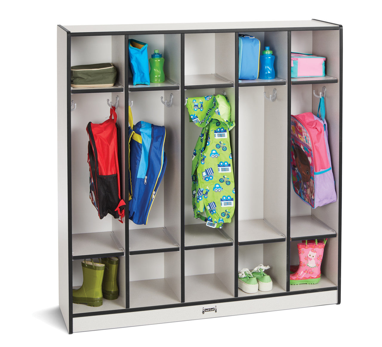 Rainbow Accents® 5 Section Coat Locker - Black