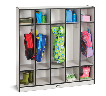 Rainbow Accents® 5 Section Coat Locker - Black