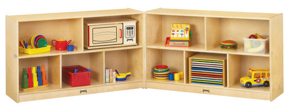 Jonti-Craft® Low Mobile Fold-n-Lock - Magnetic Write-n-Wipe Back