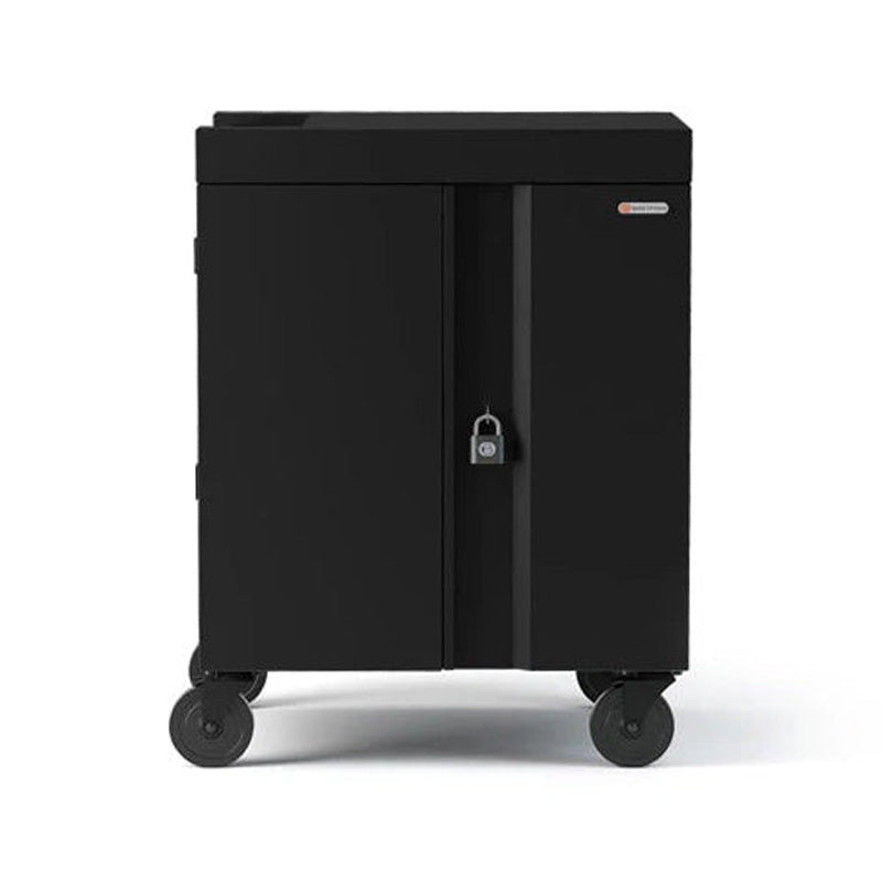 Bretford Pre-wired CUBE Cart - 2 Shelf, Charcoal - For 32 Devices