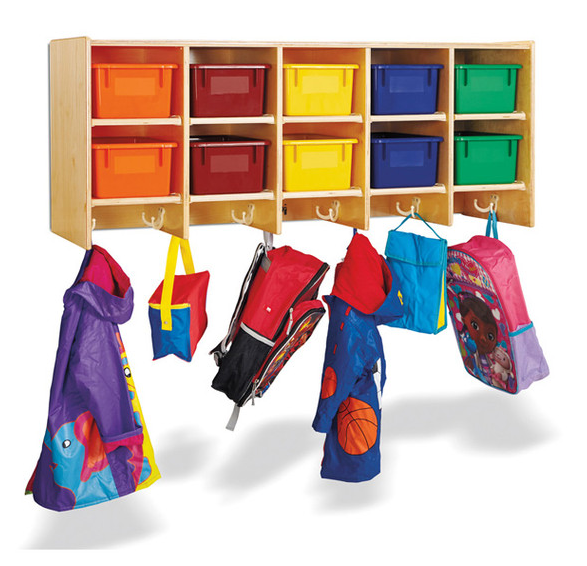Jonti-Craft® 10 Section Wall Mount Coat Locker