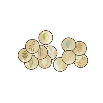 Peaceful Spaces Leaf Seating Rounds Nature Colors Set of 12