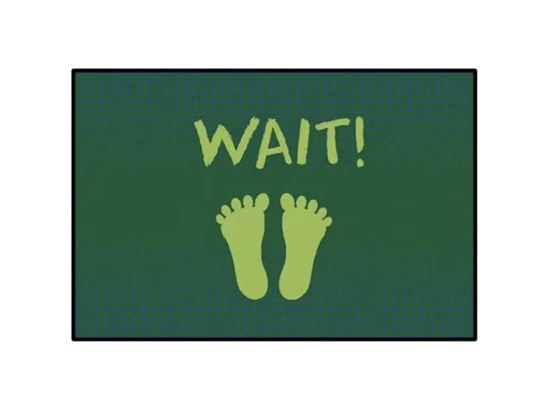 Wait to Sanitize Value Rug Green Feet