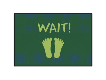 Wait to Sanitize Value Rug Green Feet