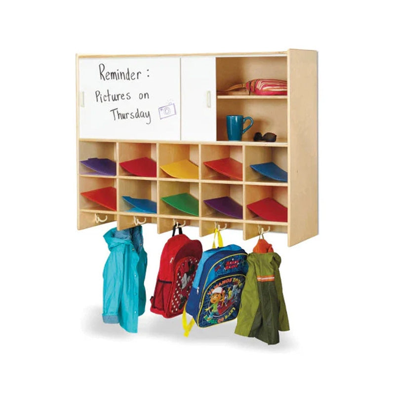 Jonti-Craft® 10 Section Wall Mount Coat Locker with Storage
