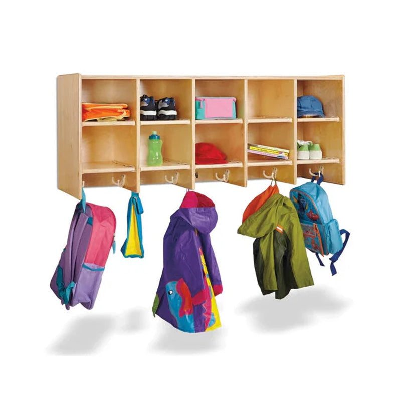 Jonti-Craft® 10 Section Wall Mount Coat Locker