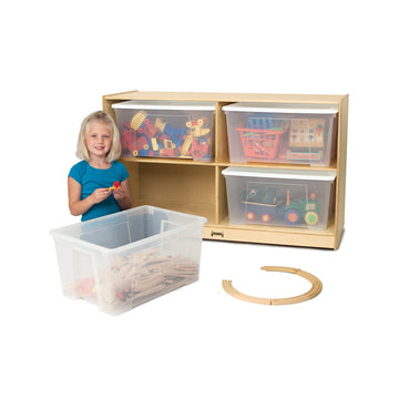 Jonti-Craft® Jumbo Tote Storage – with Clear Jumbo Totes + Lids