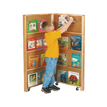 Jonti-Craft® Mobile Library Bookcase - 2 Sections