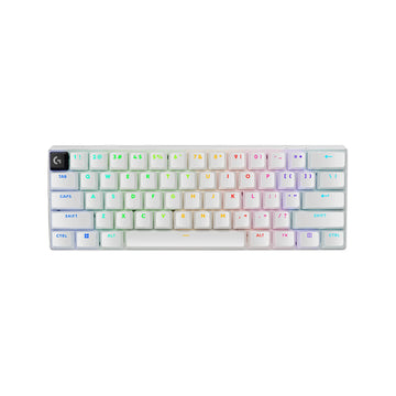 Logitech G PRO X 60 LIGHTSPEED Wireless Gaming Keyboard, GX Optical Linear Switches, White