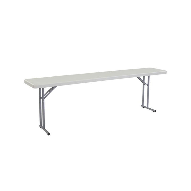 NPS Heavy Duty Seminar Folding Table Speckled Grey 18x96
