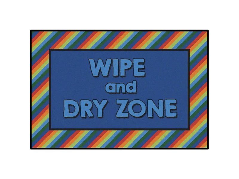 Rainbow Striped Wipe & Dry Value Rug