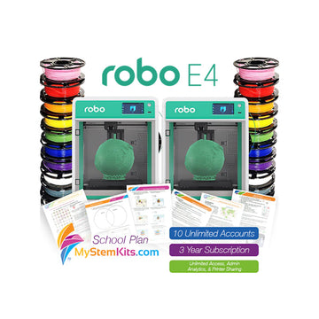 School Bundle - Robo E4 High Speed Educational 3D Printer