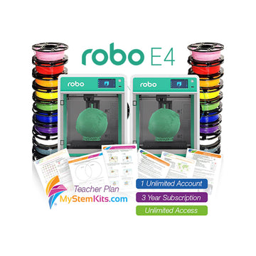 Robo E4 High Speed Educational 3D Printer Teacher Bundle