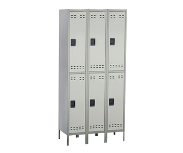 Safeco Double Tier 3 Column Locker 36x18x78H