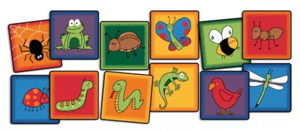 Friendly Critters Seating Square Set of 12