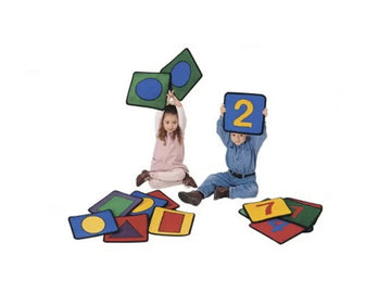 Shapes and Numbers Seating Squares Set of 20