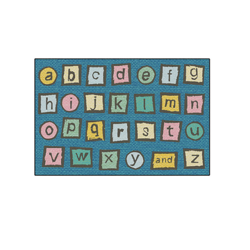 Alphabet Blocks Value PLUS Rug Dark Blue