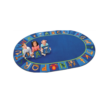 A to Z Animals Rug Oval