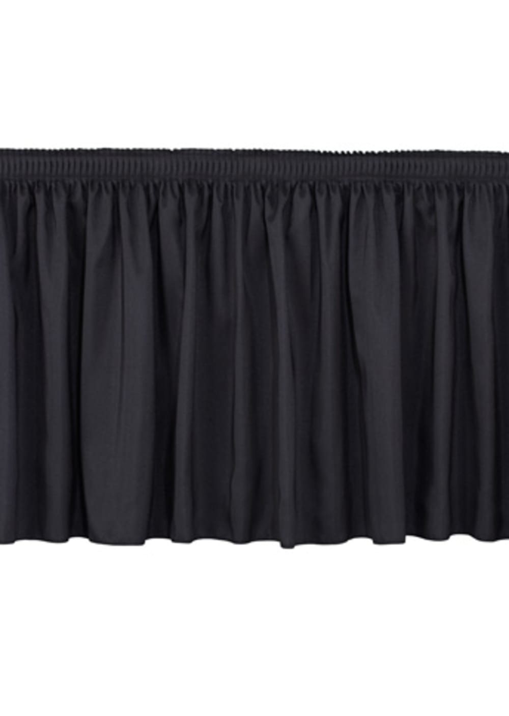 NPS 32 Height 96 Length Stage Shirred Pleat Skirting, Black