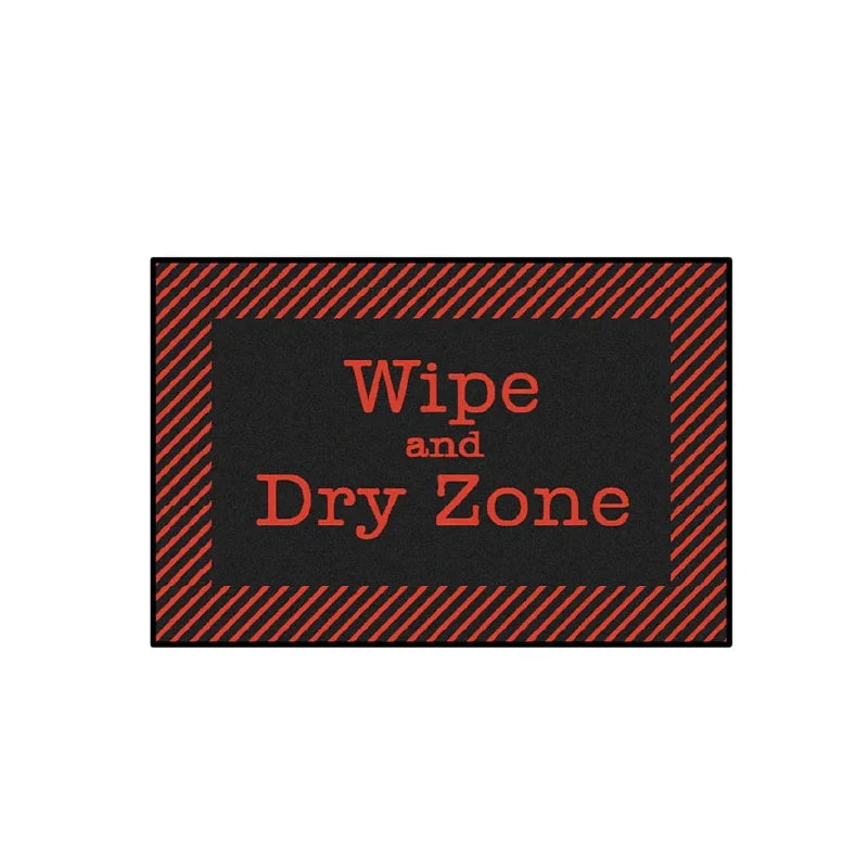 Black Wipe and Dry Sanitize Here Value Rug