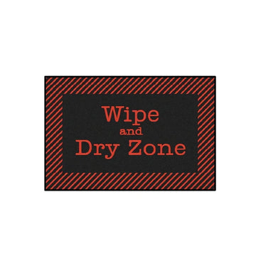Black Wipe and Dry Sanitize Here Value Rug