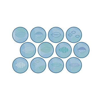 Peaceful Spaces Leaf Seating Rounds Tranquil Colors Set of 12