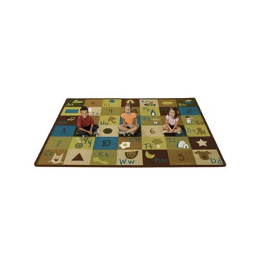 Learning Blocks Rug with Nature Colors