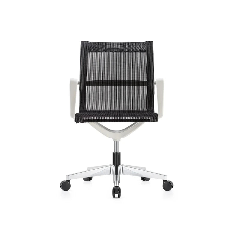 Kinetic White Frame Designer with Spider Mesh Chair